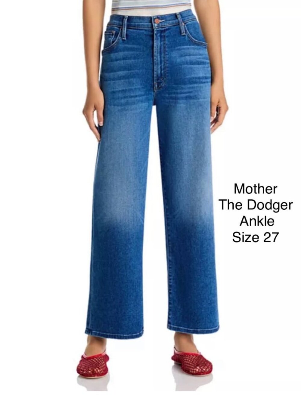 MOTHER Denim - the Dodger Ankle Jeans in Fuzzy Wuzzy Was a Bear Wash. size 27
